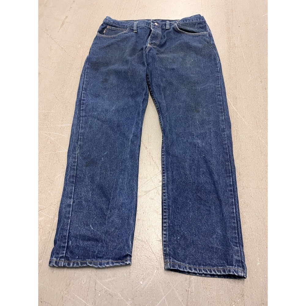 Bulwark Cat2 2112 Jeans Mens 38x30 Blue Denim Flame Resistant Heavyweight Retro